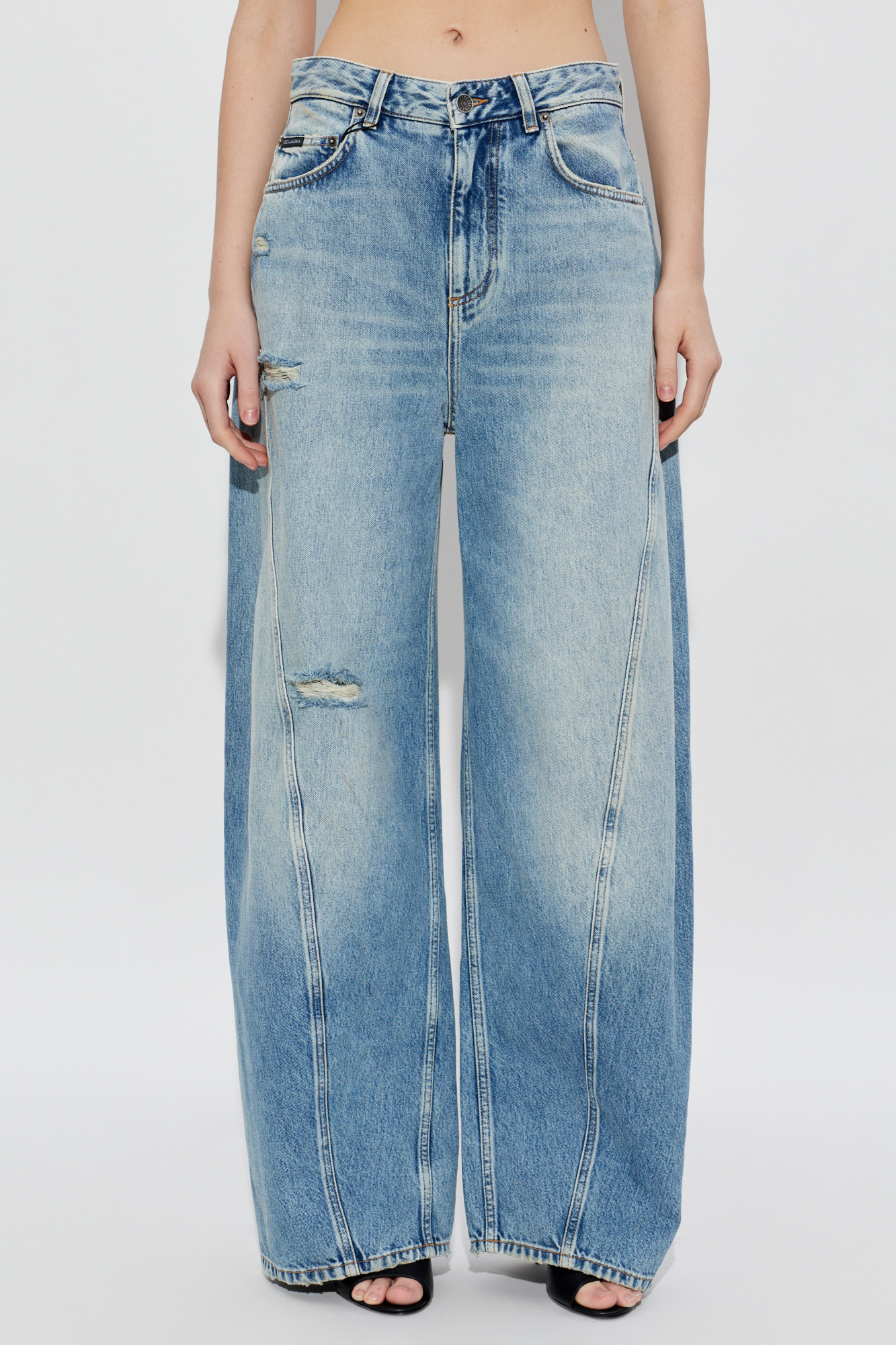 Dolce & Gabbana Jeans with stitched seams on the legs | Women's